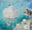 ALEXANDER BAYODGAN * WHITE BOAT * Oil on Canvas 65x70
