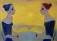 SHACRO BOCKUTCHAWA * TWO SISTERS * Oil on Canvas 55x75