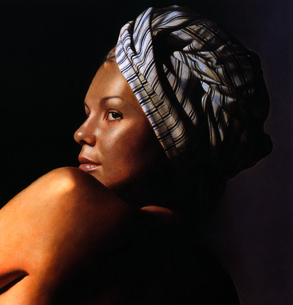 TOBY BOOTHMAN * KATIA WITH TURBAN * Oil on Canvas 51x51