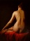 TOBY BOOTHMAN * VIRGINIE ON RED DRAPE * Oil on Canvas 100x70