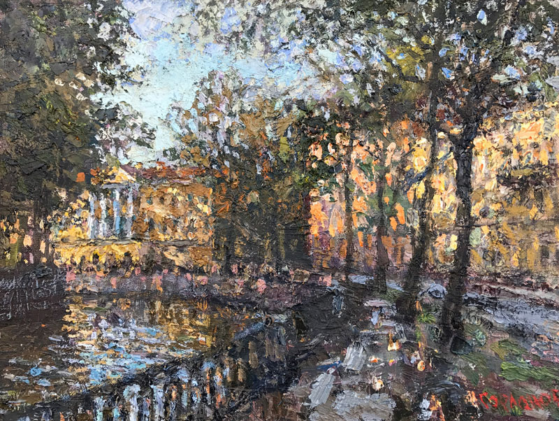 ANDRIAN GORLANOV * EVENING ON CANAL * Oil on Canvas 30x40