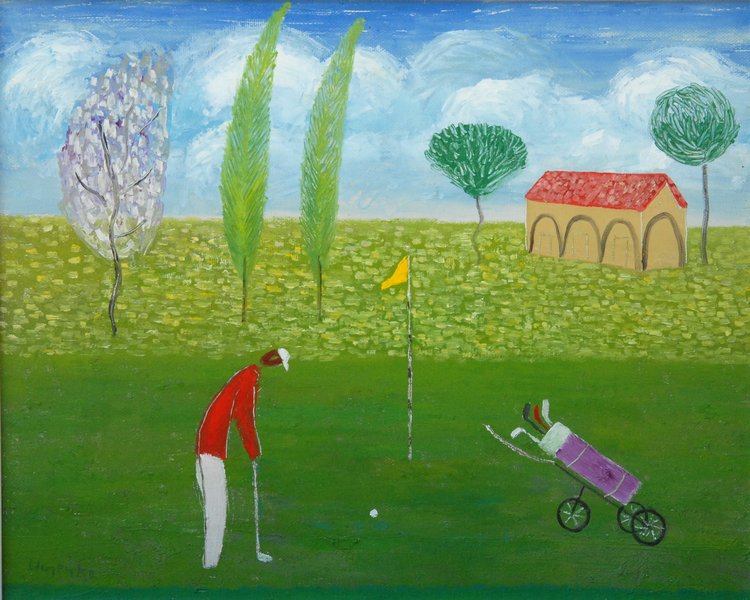ALEXANDER ISCHENKO * GOLF * Oil on Canvas 58x72