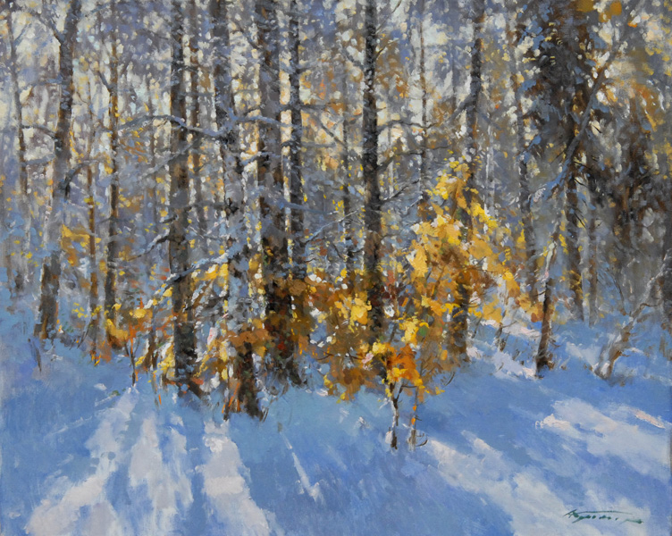 ALEXANDER KREMER * FIRST SNOW * Oil on Canvas 80x100