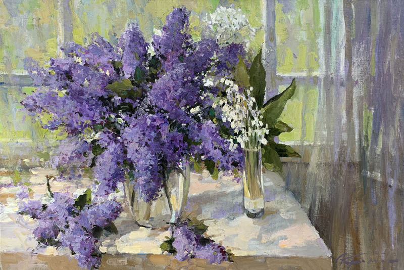 ALEXANDER KREMER * LILAC * Oil on Canvas 60x90