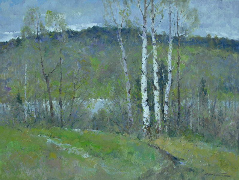 ALEXANDER KREMER * SPRING FOREST * Oil on Canvas 75x100