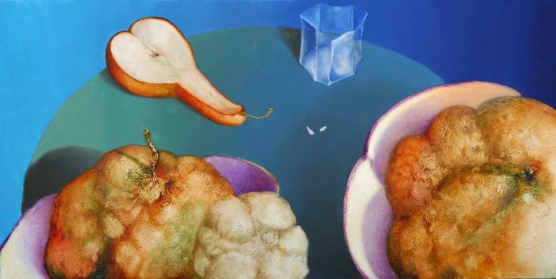 ALEKSANDR KRYLOV * TASTY STILL LIFE * Oil on Canvas 41x80