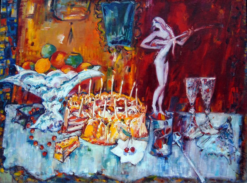 VADIM KUROV * BIRTHDAY * Oil on Canvas 70x93