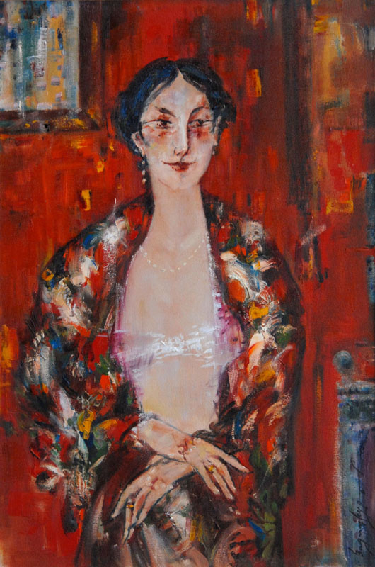 VADIM KUROV * ITALIAN LADY * Oil on Canvas 90x60