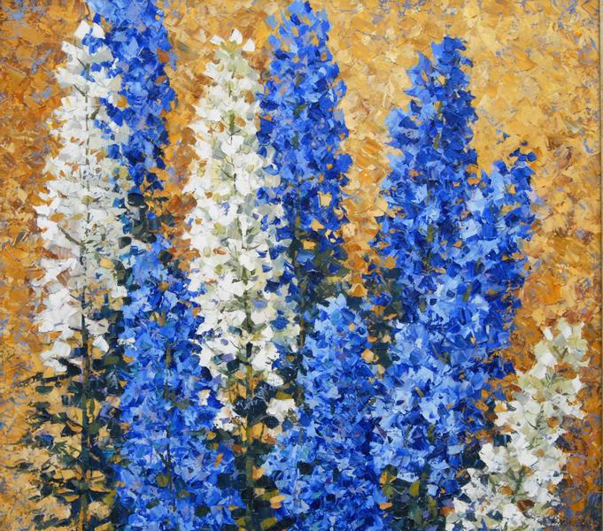 OLGA MALKOVA * FLOWERS * Oil on Canvas 80x90