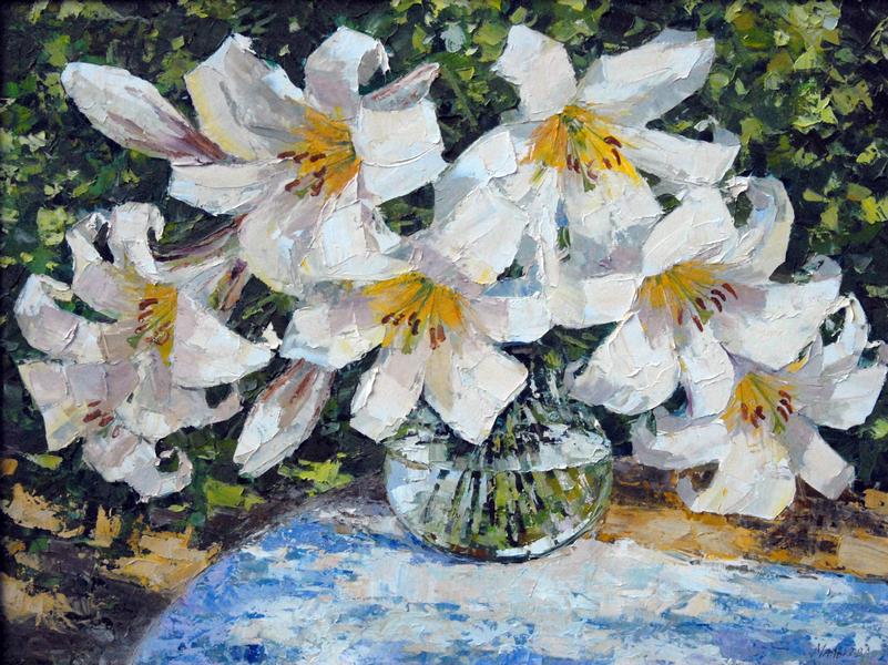 OLGA MALKOVA * LILLIES * Oil on Canvas 60x80