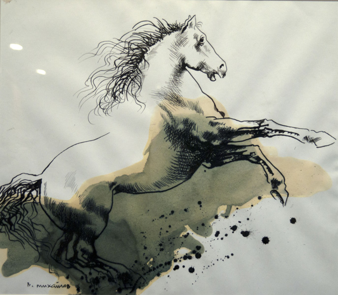 VYACHESLAV MIHAYLOV * HORSE * Oil on Canvas 74x80