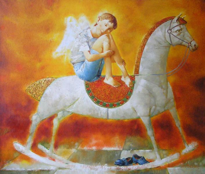 ALEXANDER POKLAD * ANGEL * Oil on Canvas 85x100