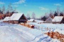 OLEG SNO * VILLAGE * Oil on Canvas 60x90