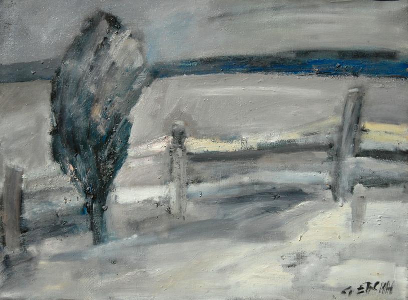 SERGEY YEVSIN * WINTER MOTIF * Oil on Canvas 60x80